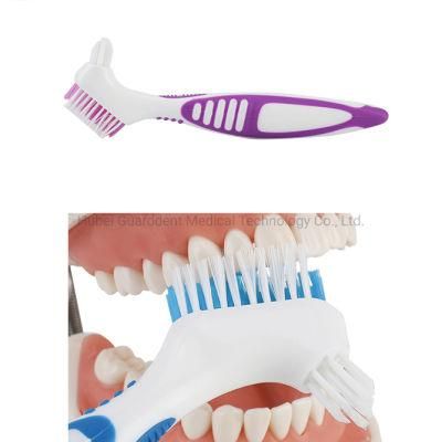 Denture Brush OEM Available Adult Oral Care Bristle Dental Denture Cleaning Brush