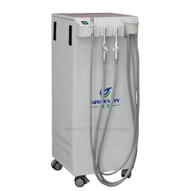 Greeloy Dental Vacuum Pump Movable Suction Unit Machine 450W with Double Saliva Ejector