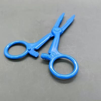 Medical Surgical Product Blue Color Dental Haemostatic Forceps